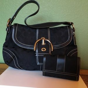 Coach Black Soho Purse and Wallet